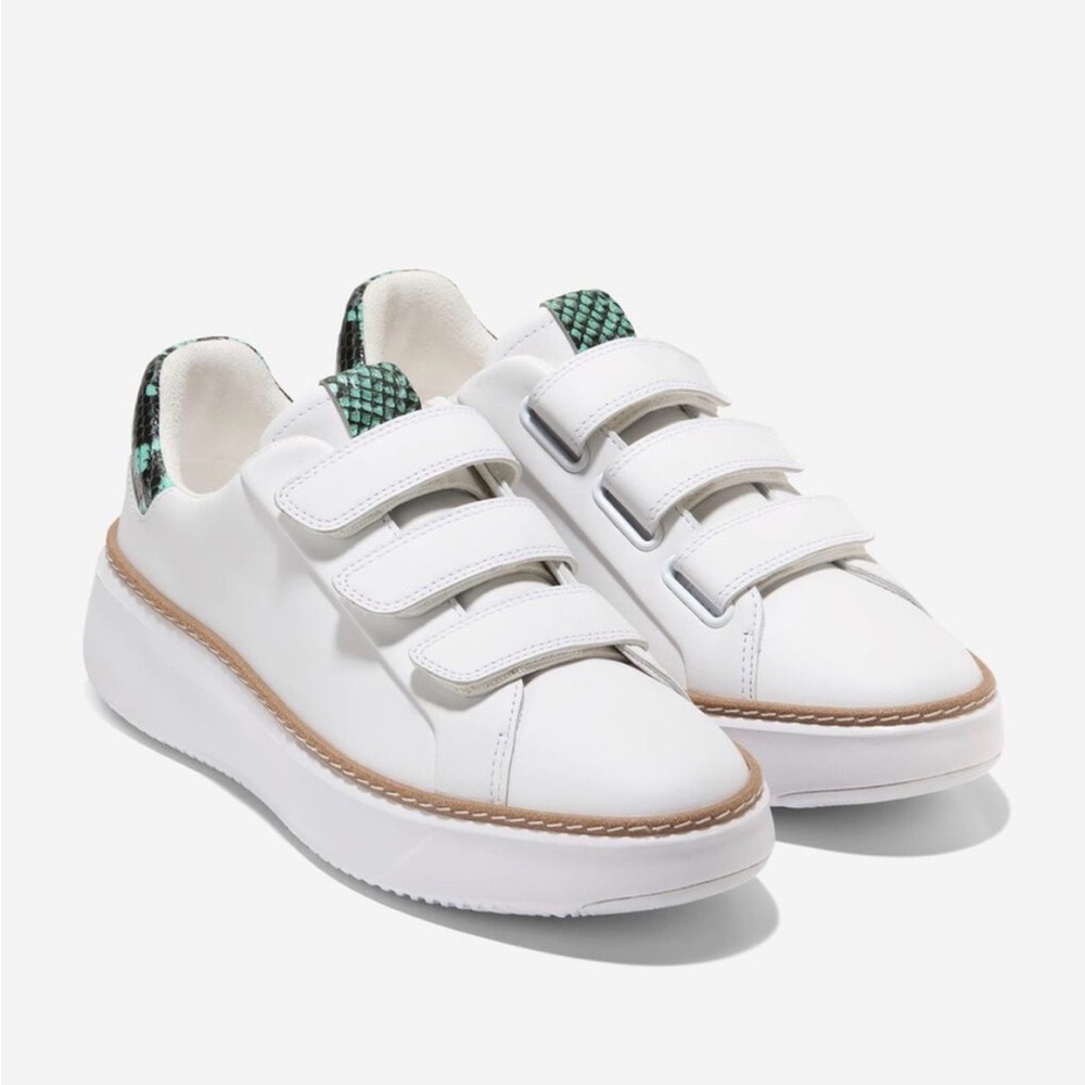 Cole Haan White and Green Athletic Shoes